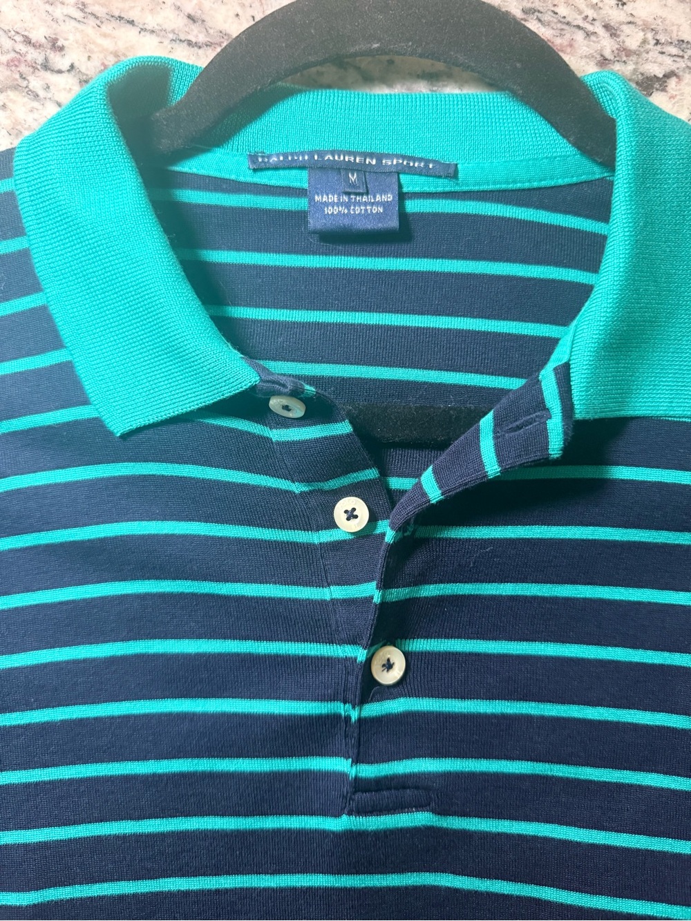 ♡ Vintage Ralph Lauren Striped Long Sleeve Polo - Picture 3 of 7